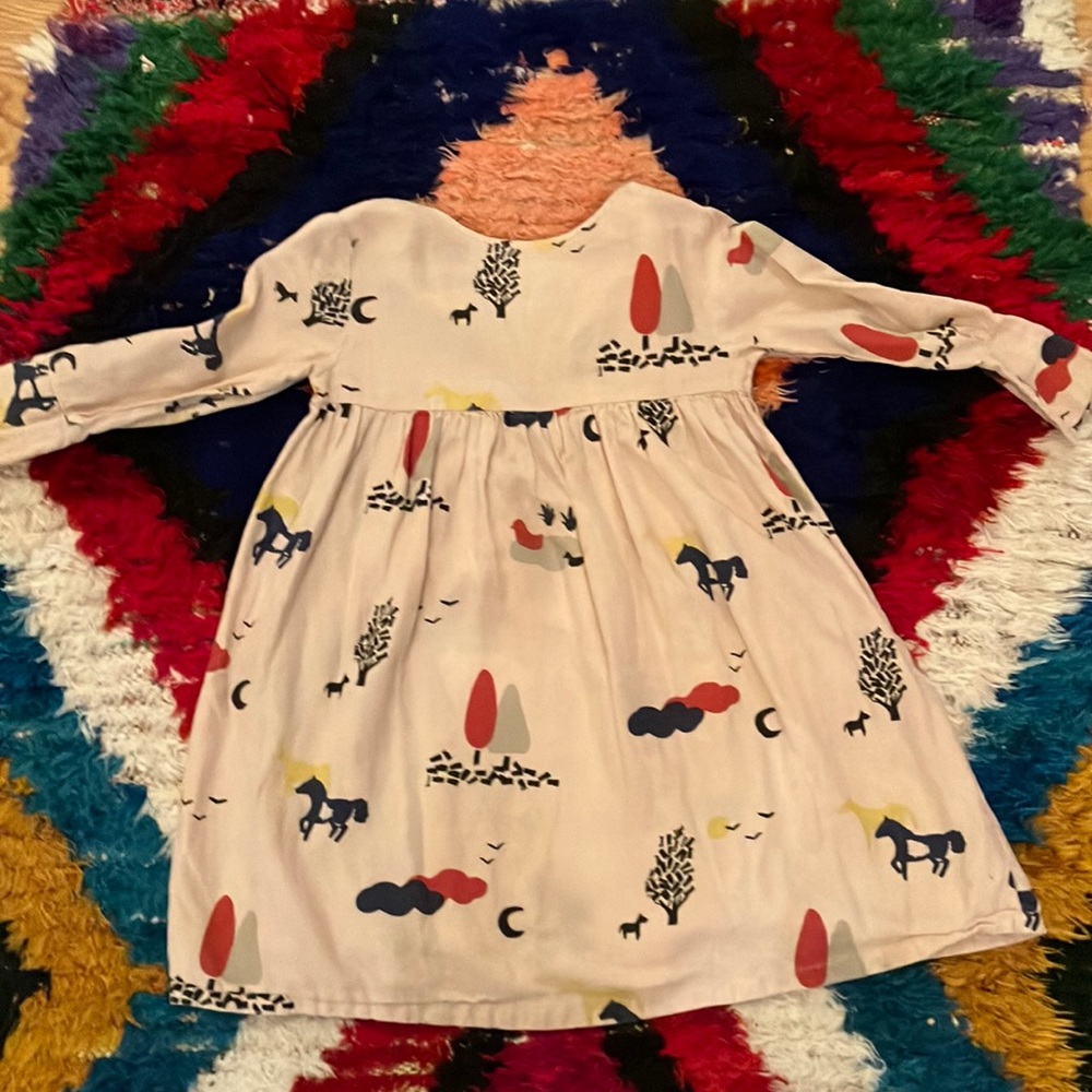 Bobo Choses sz 4-5 cotton long sleeve dress
